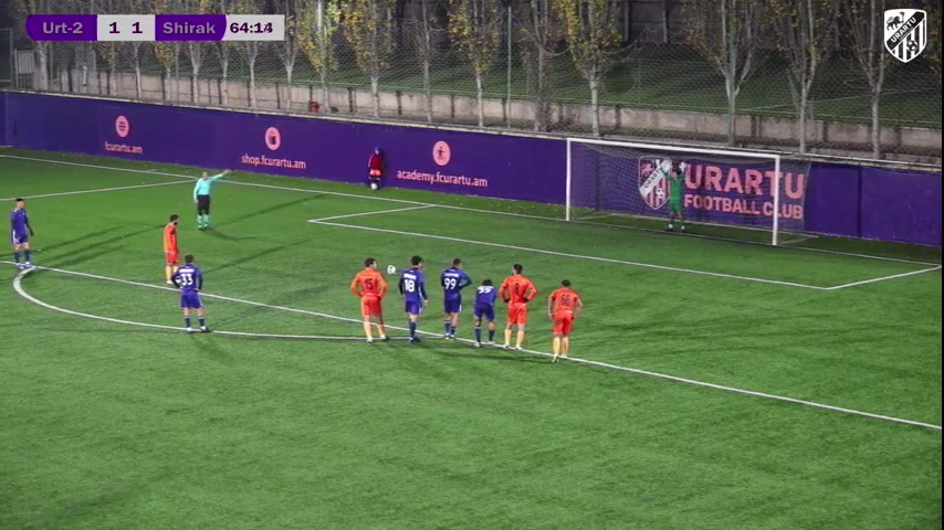 ARM D2 Urartu II Vs Shirak 65 phút Vào, ghi bàn 1:2