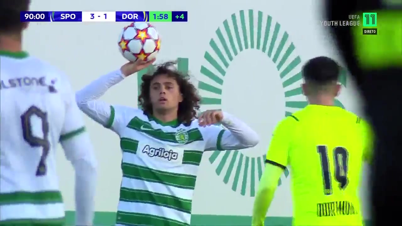 1327 Sporting Lisbon U19 Vs Borussia Dortmund U19 92 skor gol , skor 3:2