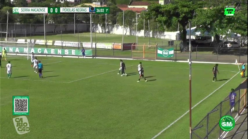 CBF Serra Macaense Vs Perolas Negras  Goal in 29 min, Score 0:1