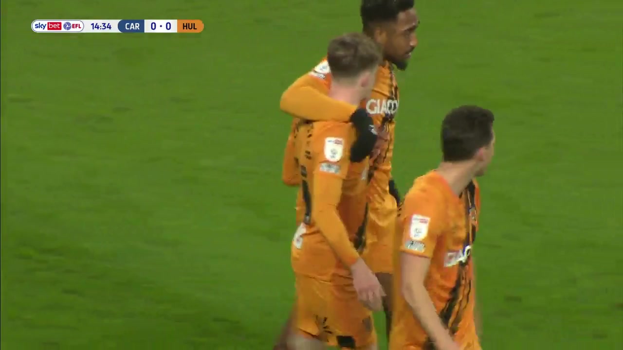 ENG LCH Cardiff City Vs Hull City 14 ทำประตู Keane Lewis-Potter ประตู, ทำคะแนน 0:1