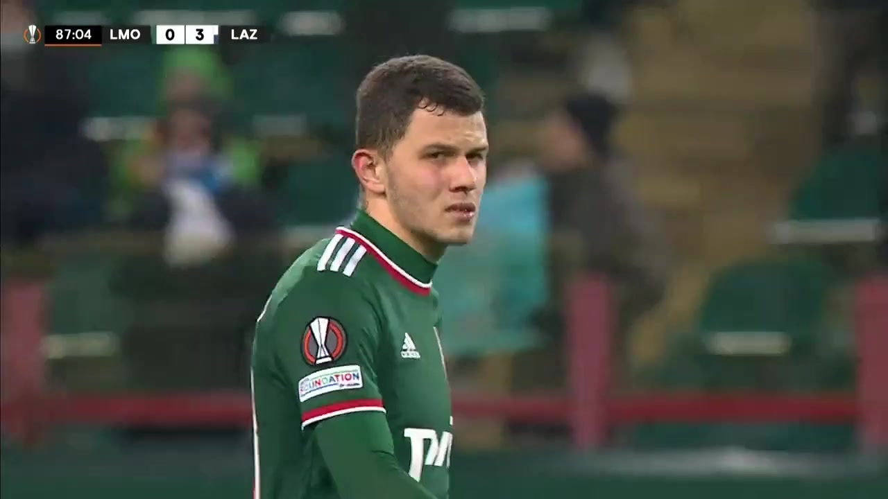 UEFA EL Lokomotiv Moscow Vs Lazio Pedro Rodriguez Ledesma Pedrito Goal in 87 min, Score 0:3