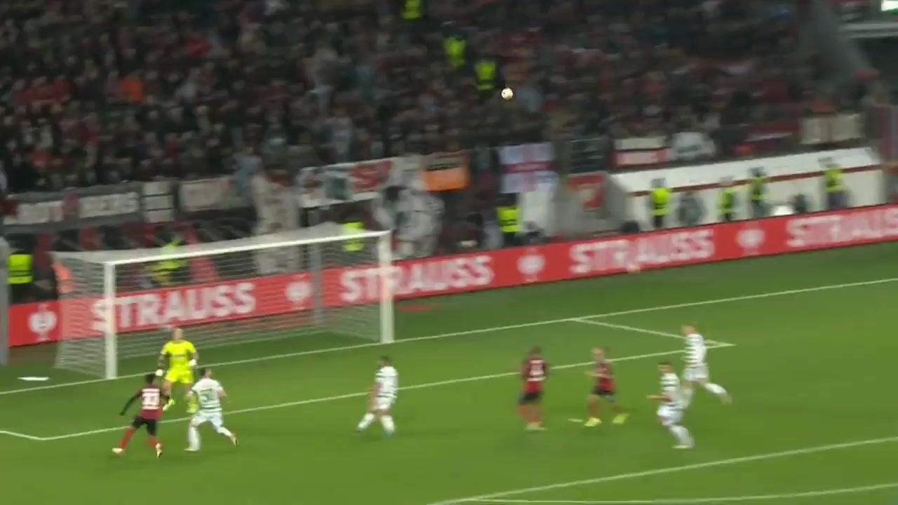 UEFA EL Bayer Leverkusen Vs Celtic FC Joao Pedro Neves Filipe Goal in 56 min, Score 1:2