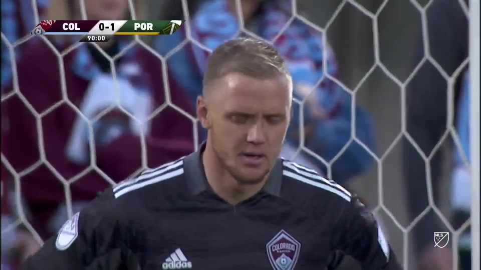 MLS Colorado Rapids Vs Portland Timbers 90 ทำประตู  ประตู, ทำคะแนน 0:1