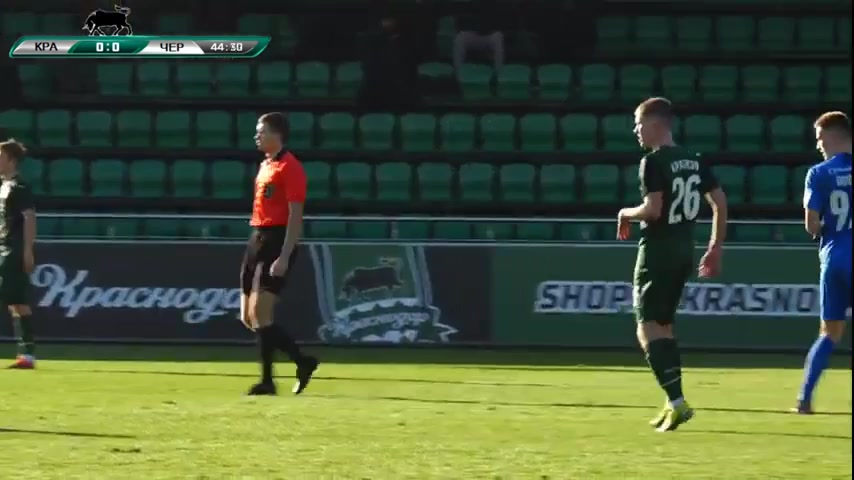 RUS YthC FK Krasnodar Youth Vs Chertanovo Moscow Youth Popov Goal in 44 min, Score 0:1