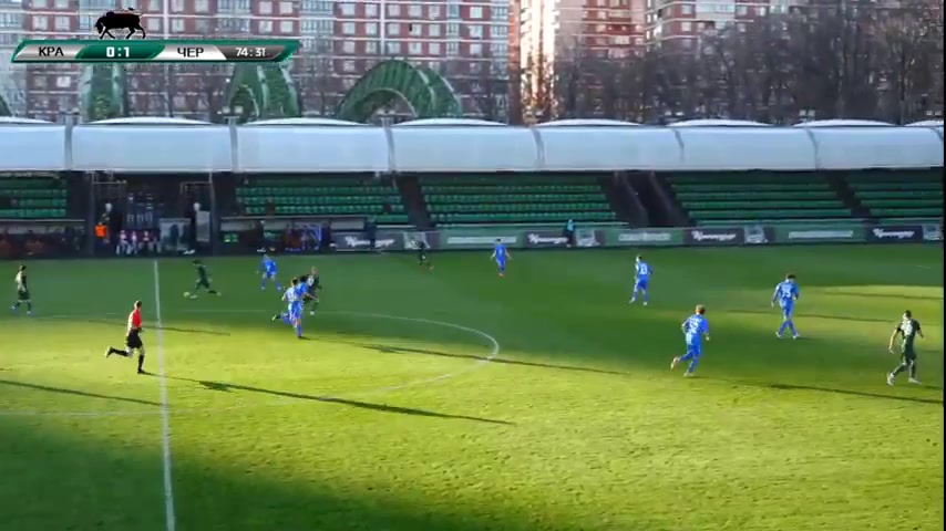 RUS YthC FK Krasnodar Youth Vs Chertanovo Moscow Youth  Goal in 75 min, Score 1:1