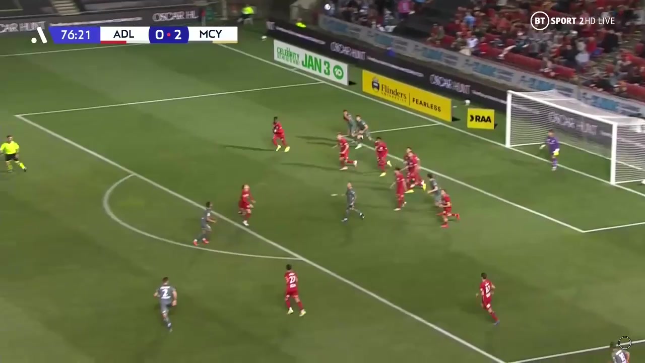 AUS D1 Adelaide United Vs Melbourne City 77 phút Stefan MaukVào, ghi bàn 1:2