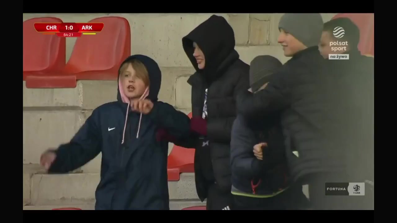 POL D1 Chrobry Glogow Vs Arka Gdynia Michalec Goal in 64 min, Score 1:0