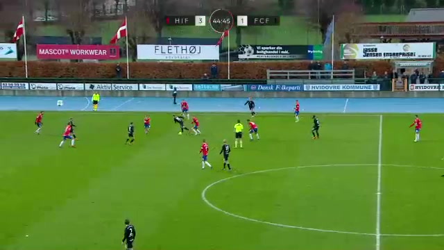 DEN D1 Hvidovre IF Vs Fredericia Egelund Goal in 43 min, Score 3:1