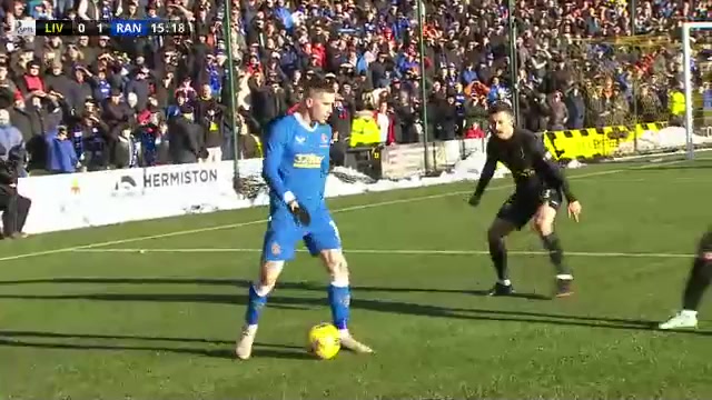 SCO PR Livingston Vs Glasgow Rangers 15 phút Joe AriboVào, ghi bàn 0:2
