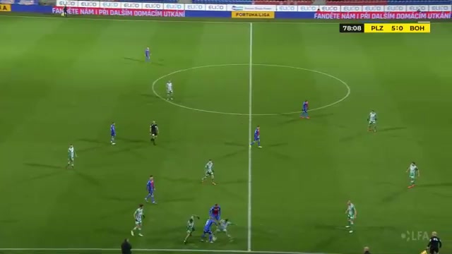 CZE D1 FC Viktoria Plzen Vs Bohemians 1905 Joel Kayamba Goal in 78 min, Score 6:0