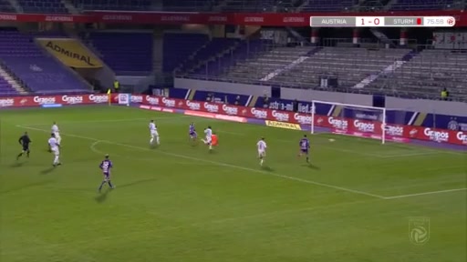 3 Austria Wien Vs Sturm Graz 76 skor gol Aleksandar Jukic, skor 2:0