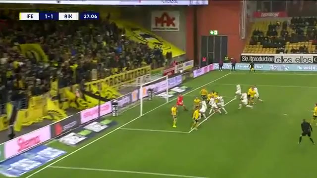 SWE D1 Elfsborg Vs AIK Solna Nabil Bahoui Goal in 26 min, Score 1:1