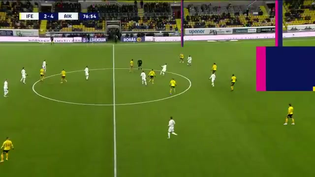 SWE D1 Elfsborg Vs AIK Solna Nicolas Marcelo Stefanelli Goal in 77 min, Score 2:4