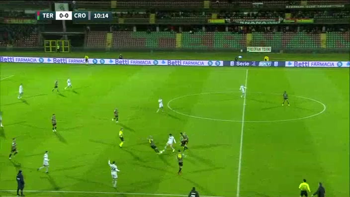 ITA D2 Ternana Vs Crotone Cesar Alejandro Falletti dos Santos Goal in 10 min, Score 1:0