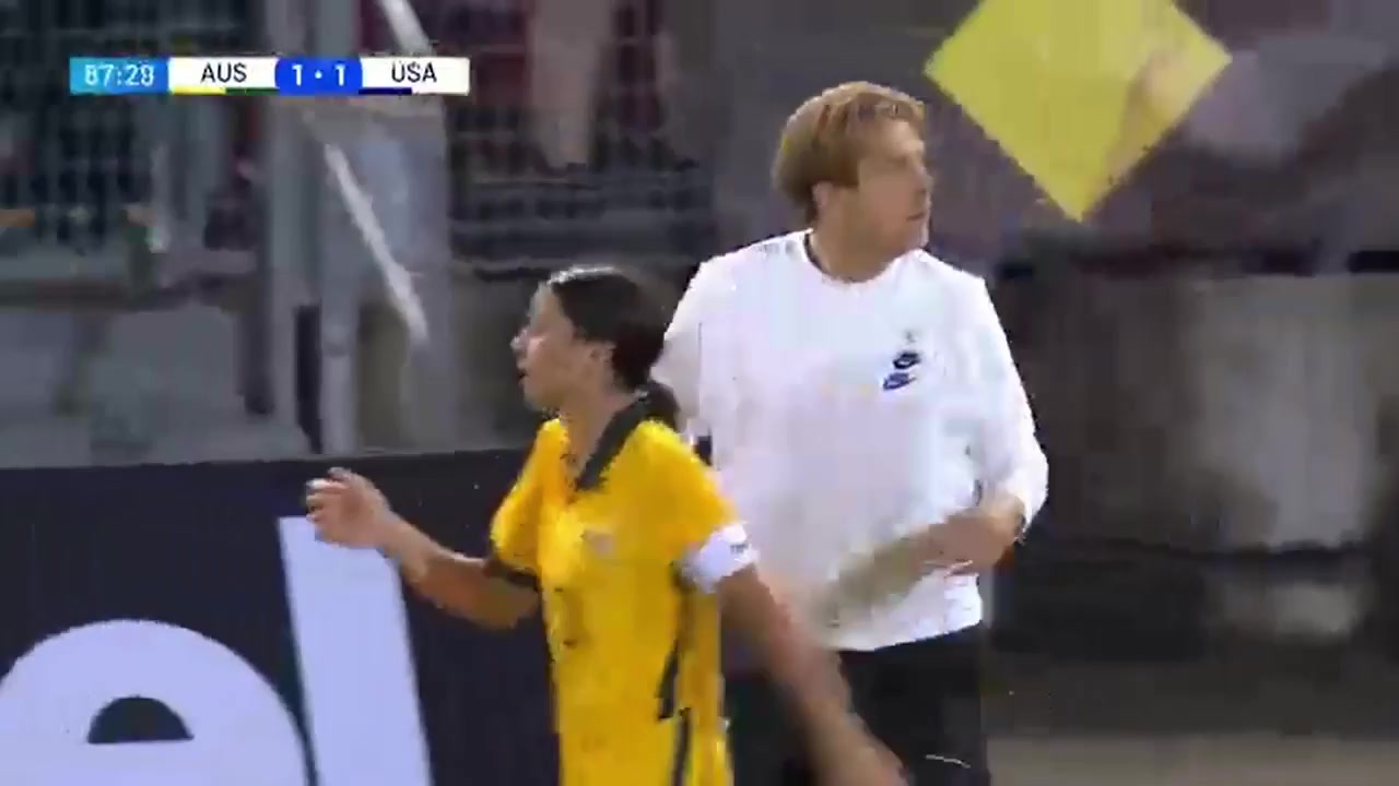 INT FRL Australia (w) Vs USA (w) Kyah Simon Goal in 87 min, Score 1:1