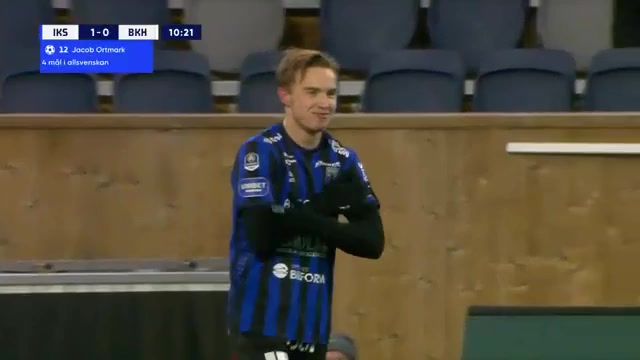 SWE D1 IK Sirius FK Vs Hacken Jacob Ortmark Goal in 9 min, Score 1:0