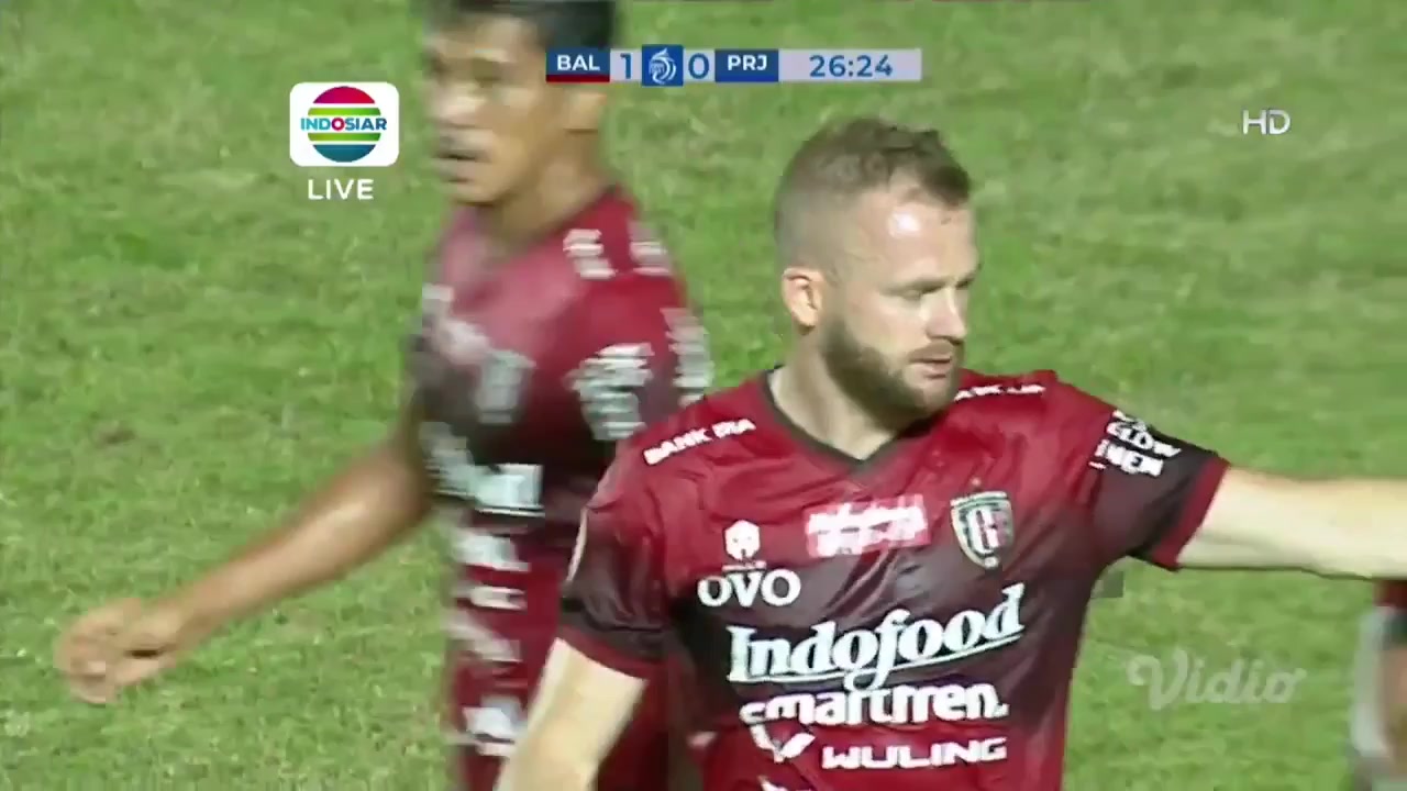 IDN ISL Bali United Vs Persiraja Aceh Melvin Platje Goal in 25 min, Score 1:0