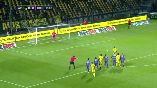 GRE Cup Aris Thessaloniki Vs OFI Crete 15 phút Bruno Alexandre Vilela GamaVào, ghi bàn 1:0