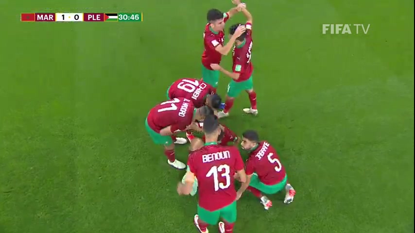 ARAB CUP Morocco Vs Palestine 29 ทำประตู  ประตู, ทำคะแนน 1:0