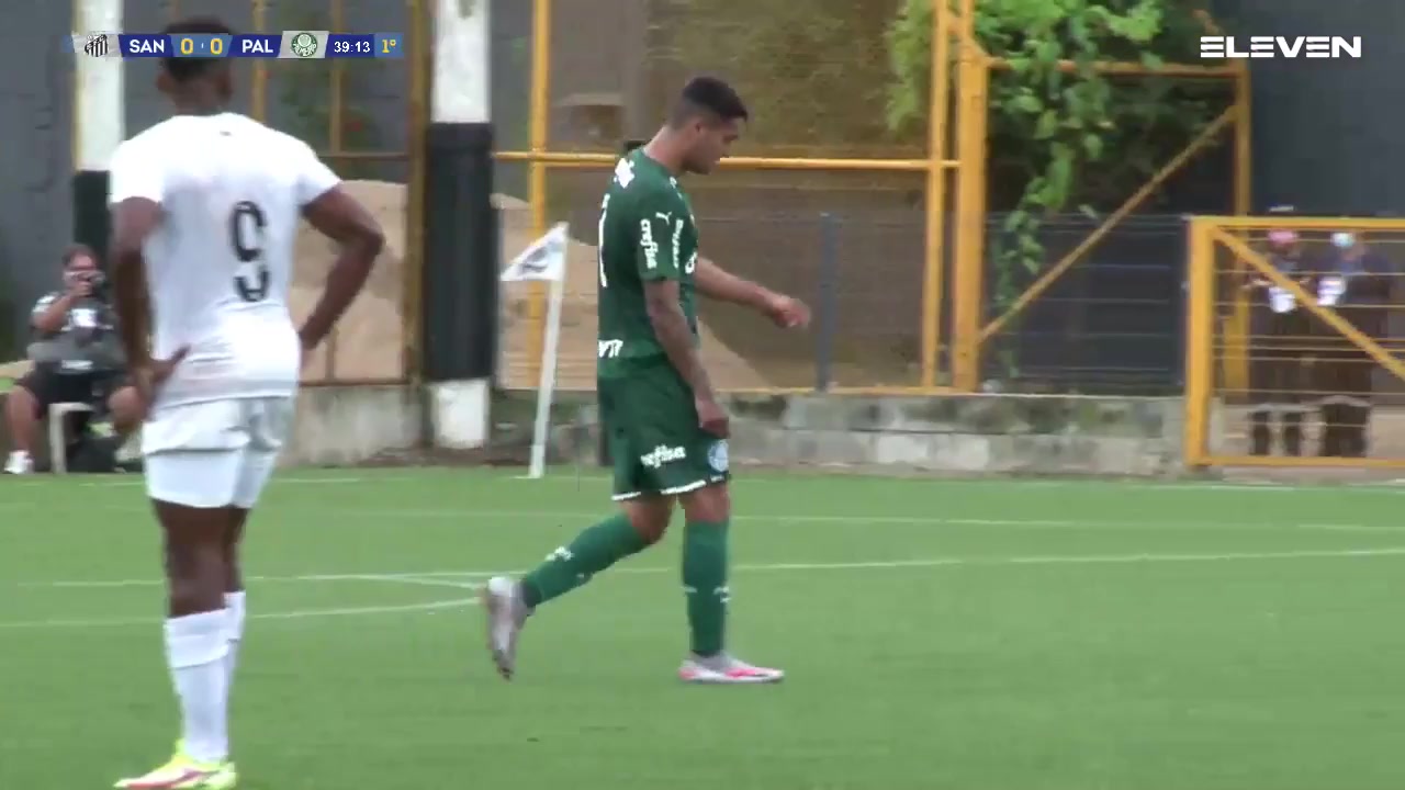 BRA CPY Santos (Youth) Vs Palmeiras (Youth)  Goal in 39 min, Score 1:0