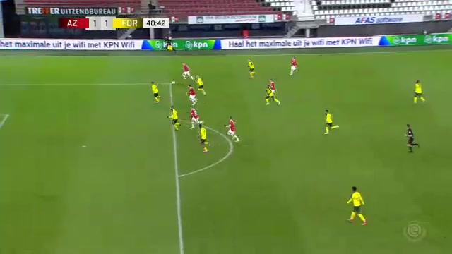 HOL D1 AZ Alkmaar Vs Fortuna Sittard Evangelos Pavlidis Goal in 40 min, Score 1:1