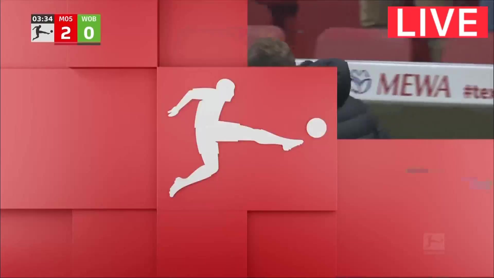 Bundesliga FSV Mainz 05 Vs VfL Wolfsburg 2 phút Anton StachVào, ghi bàn 2:0