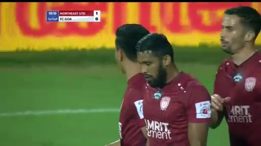 ISL Northeast United Vs FC Goa 11 phút RochharzelaVào, ghi bàn 1:0