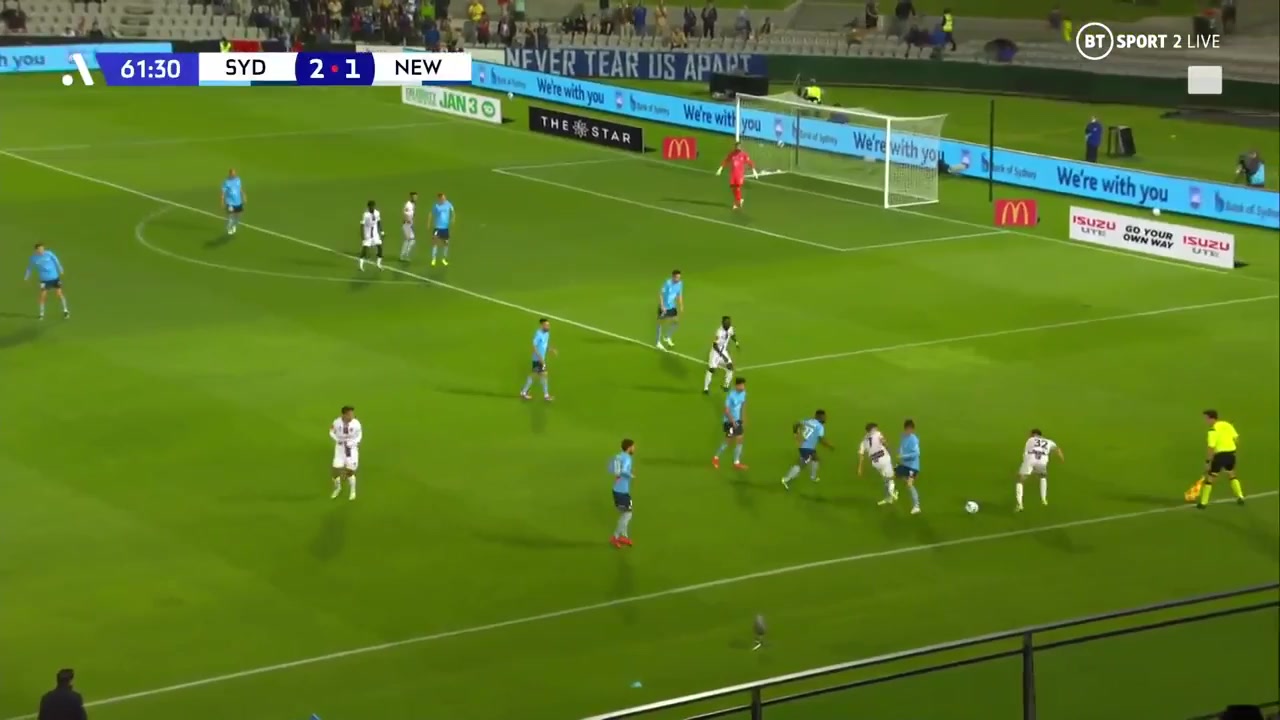 AUS D1 Sydney FC Vs Newcastle Jets 64 phút Valentino YuelVào, ghi bàn 2:2