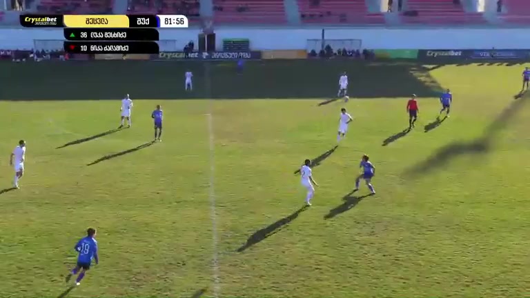 GEO D1 FC Telavi Vs FC Shukura Kobuleti Shergelashvili Goal in 83 min, Score 1:1