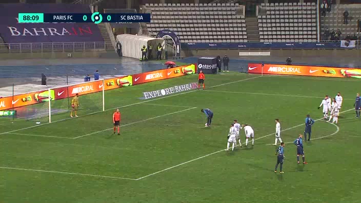 FRA D2 Paris FC Vs Bastia  Goal in 88 min, Score 1:0