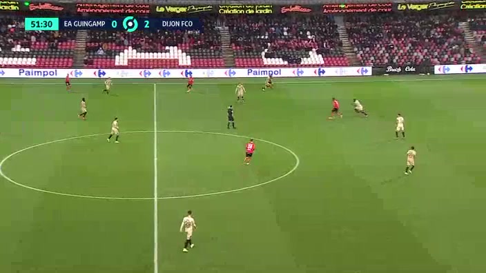 12 Guingamp Vs Dijon 52 skor gol , skor 1:2