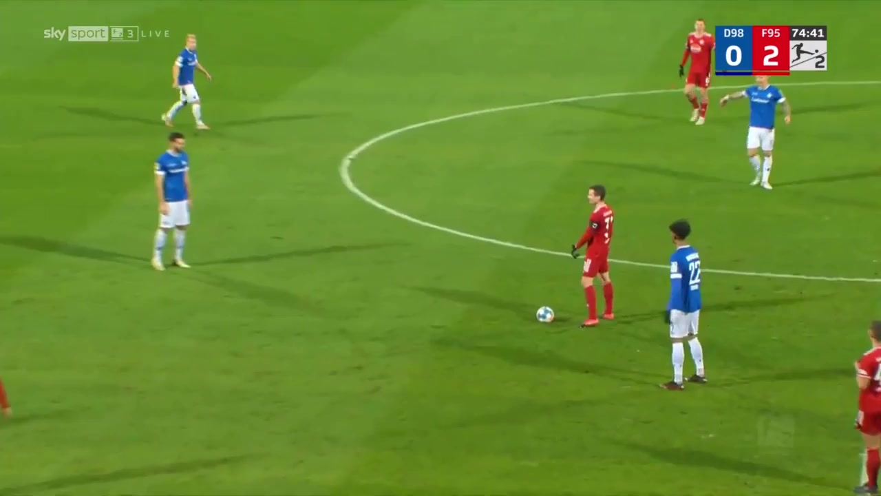 GER D2 Darmstadt Vs Fortuna Dusseldorf Khaled Narey Goal in 75 min, Score 0:3