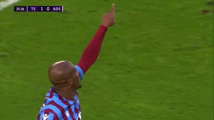 TUR D1 Trabzonspor Vs Adana Demirspor 24 phút Anthony NwakaemeVào, ghi bàn 1:0