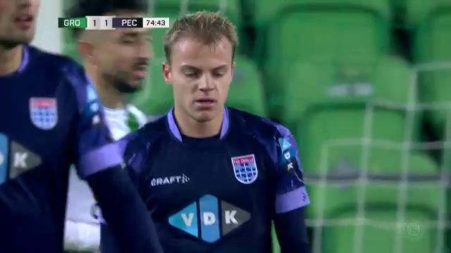 HOL D1 Groningen Vs PEC Zwolle Thomas Van Den Belt Goal in 74 min, Score 1:1