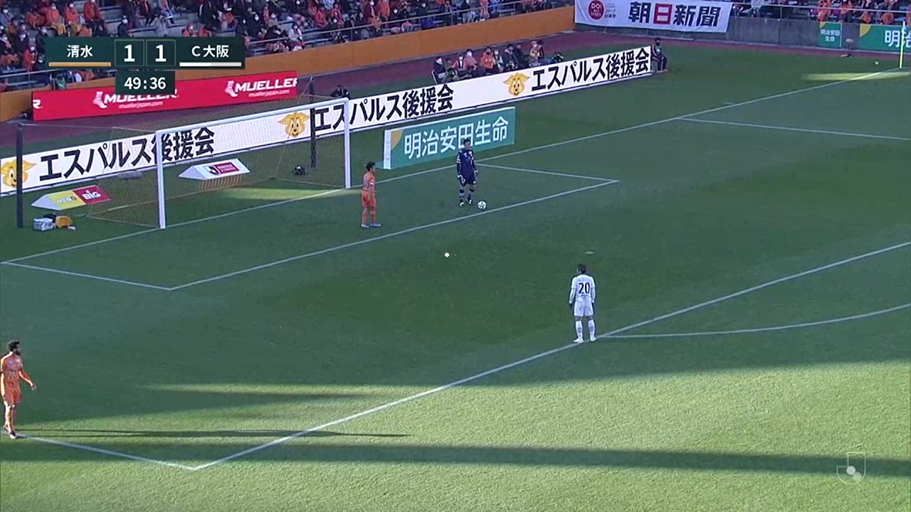 JPN D1 Shimizu S-Pulse Vs Cerezo Osaka Kenta Nishizawa Goal in 52 min, Score 2:1