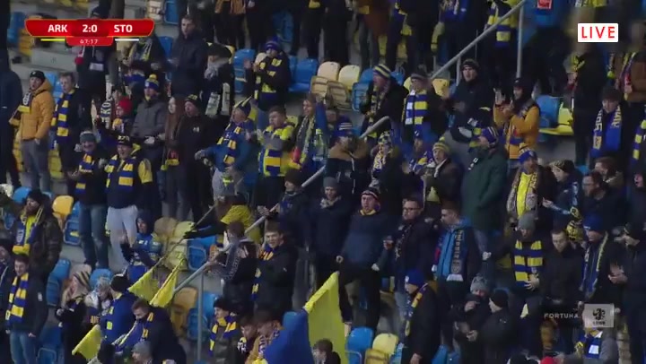 POL D1 Arka Gdynia Vs OKS Stomil Olsztyn Hiszpanski Goal in 48 min, Score 2:0