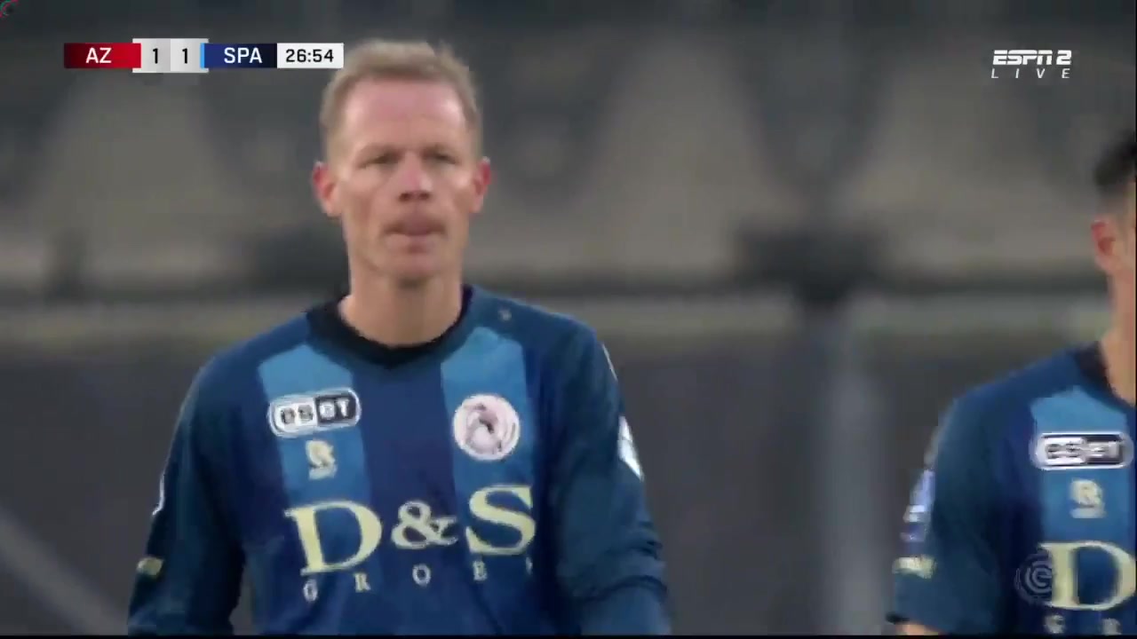 HOL D1 AZ Alkmaar Vs Sparta Rotterdam Jesper Karlsson Goal in 26 min, Score 1:1