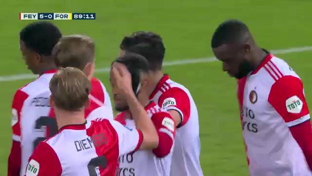 HOL D1 Feyenoord Vs Fortuna Sittard Alireza Jahanbakhsh Goal in 89 min, Score 5:0