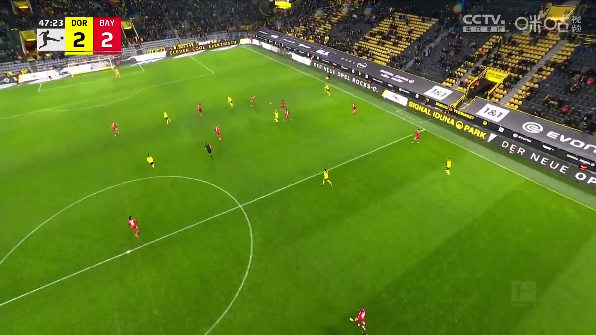 Bundesliga Borussia Dortmund Vs Bayern Munchen Erling Haaland Goal in 48 min, Score 2:2