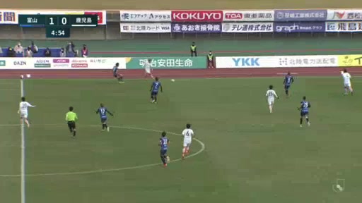 日丙 富山勝利 Vs 鹿兒島聯 3分Shiina進球,比分1:0