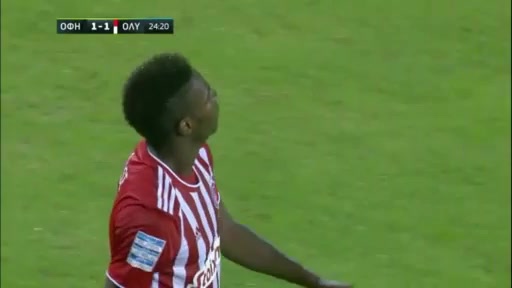 GRE D1 OFI Crete Vs Olympiakos Piraeus Pape Abou Cisse Goal in 24 min, Score 1:1