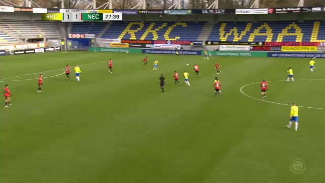 HOL D1 RKC Waalwijk Vs NEC Nijmegen Jens Odgaard Goal in 27 min, Score 1:1