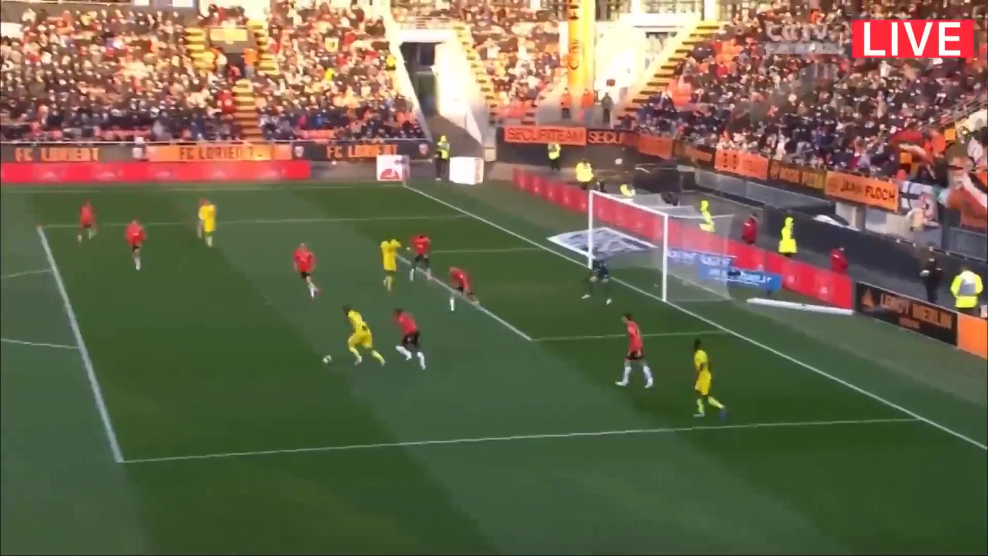 Ligue1 Lorient Vs Nantes 83 phút Wylan CyprienVào, ghi bàn 0:1