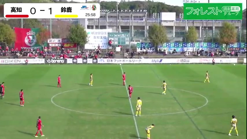 日足联 高知联合 Vs 铃鹿无限 27分进球,比分0:2