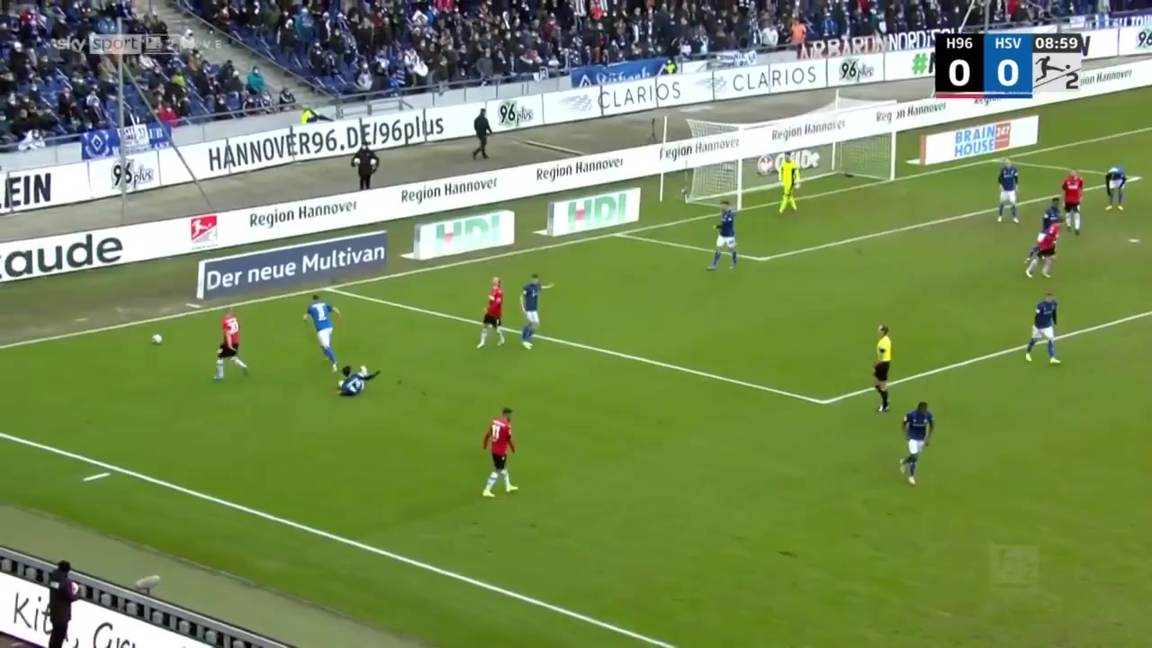 GER D2 Hannover 96 Vs Hamburger SV  Goal in 9 min, Score 0:1