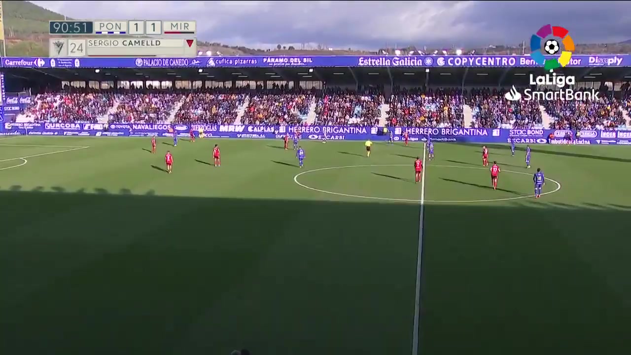 SPA D2 Ponferradina Vs Mirandes Yuri De Souza Fonseca Goal in 91 min, Score 2:1