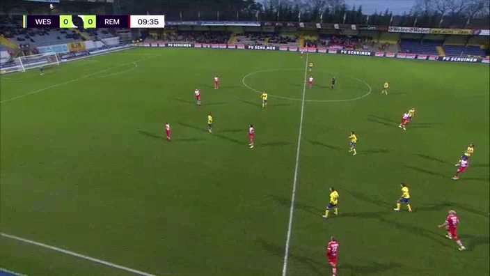 BEL D2 Westerlo Vs Mouscron Peruwelz 11 phút Vào, ghi bàn 0:1