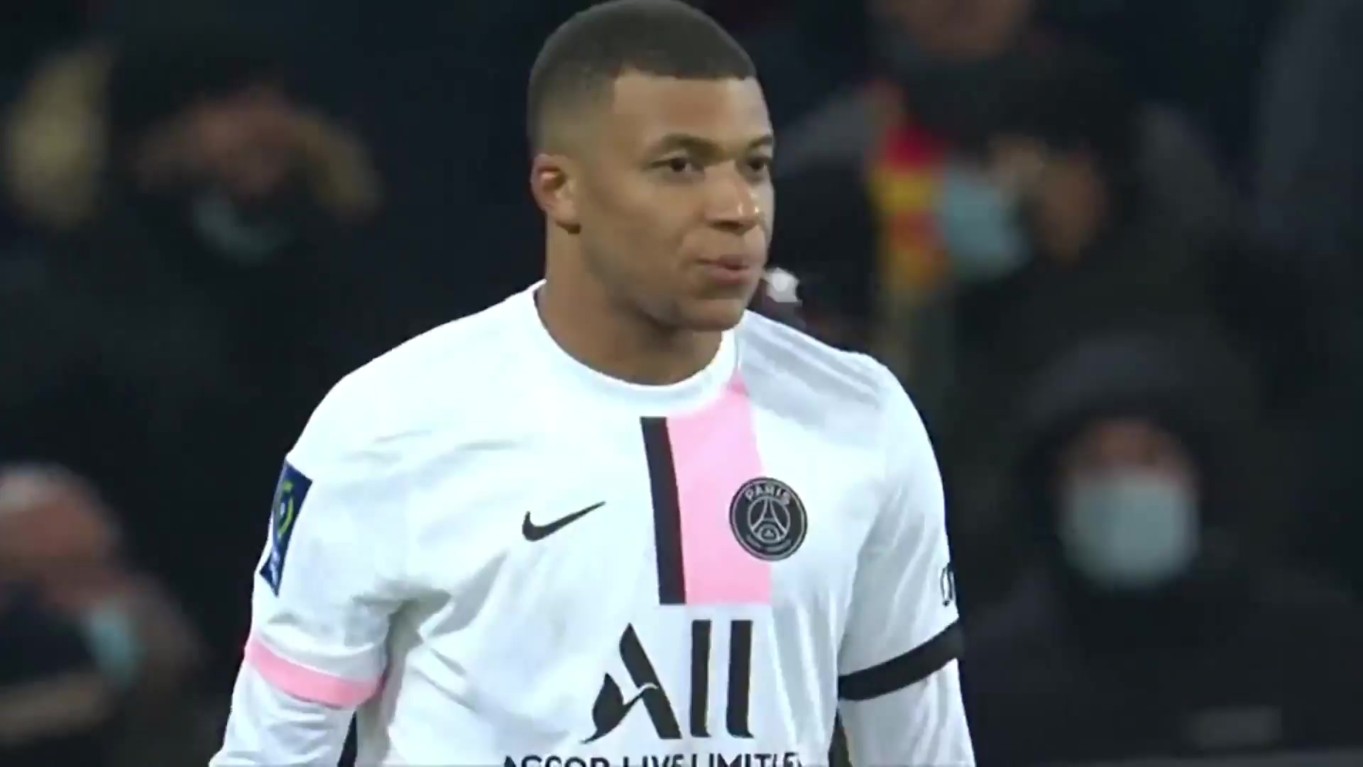 Ligue1 Lens Vs Paris Saint Germain (PSG)  Goal in 93 min, Score 1:1
