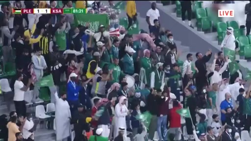 ARAB CUP Palestine Vs Saudi Arabia 81 ทำประตู  ประตู, ทำคะแนน 1:1