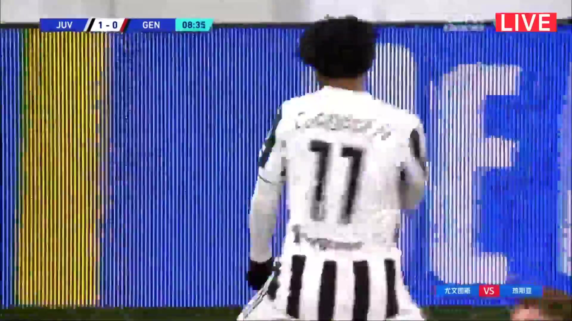 Serie A Juventus Vs Genoa Juan Guillermo Cuadrado Bello Goal in 8 min, Score 1:0